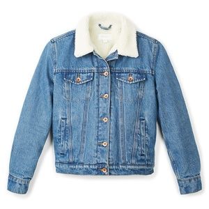 Denim sherpa jacket